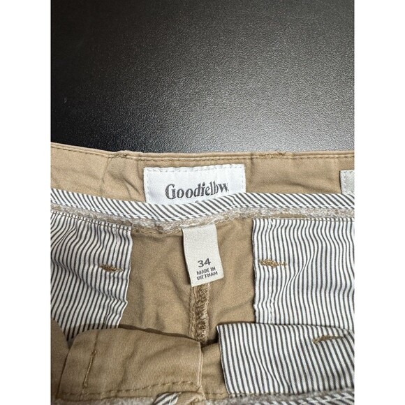 Goodfellow & Co Men's The Every Wear Flat-front Shorts 9" Inseam Size 34 Tan - Picture 2 of 4